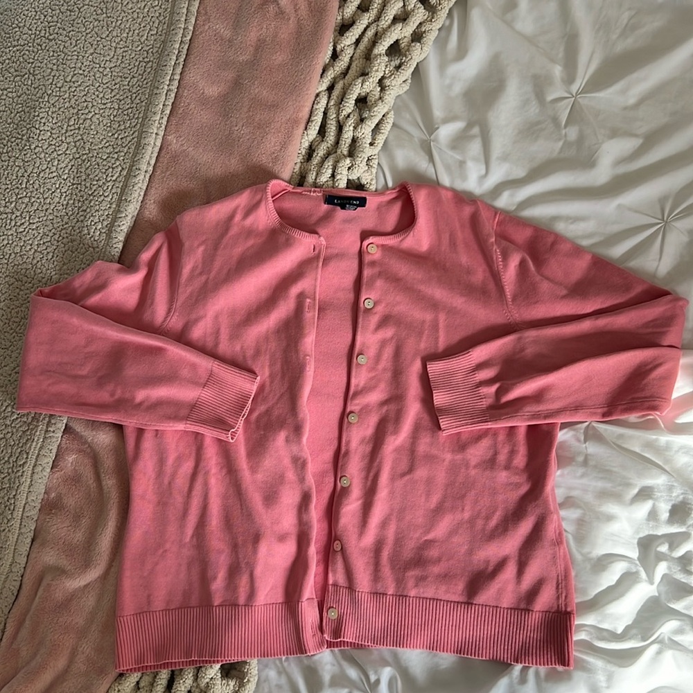 pink cardigan